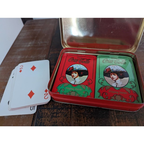 Coca Cola Playing Cards in Tin - Picture 5 of 7